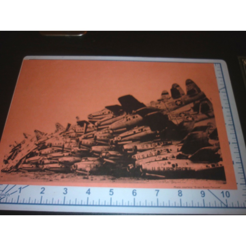 Ohio ANG F-84F Thunderstreak Jet Fighter Aircraft Boneyard Scrap Photo Print - Picture 2 of 5